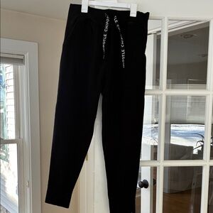 Black Joggers with Chipotle Logo Drawstring